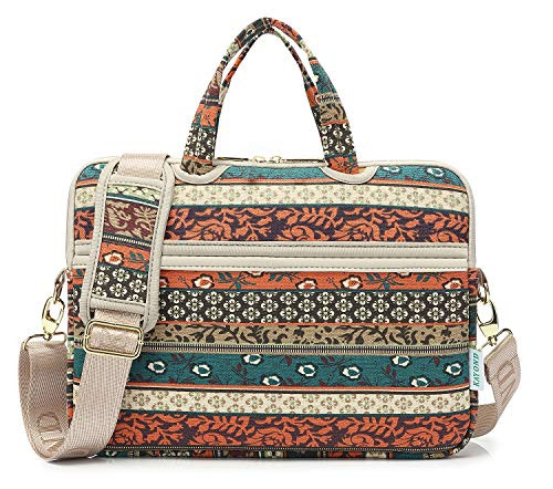 KAYOND Shoulders Bag, fit 14 inch laptop, Lightweight Water Resistant canvas Laptop Messenger?LaptopBriefcase,Carrying Case (14-14.1 Inches, Red Bohem