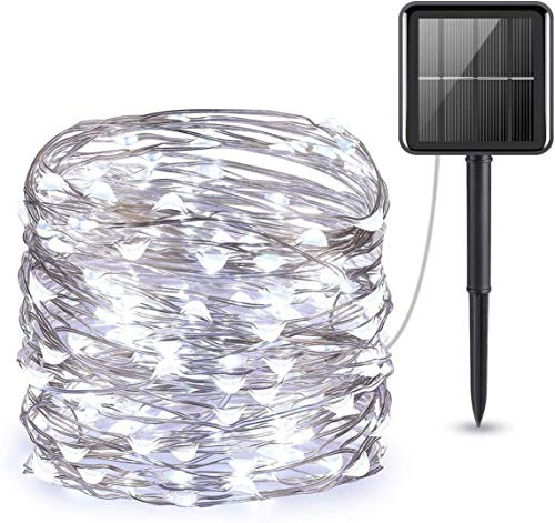 Yooda Solar Powered String Lights, 100 LED Copper Wire Lights, Fairy Lights, Indoor Outdoor Waterproof Solar Decoration Lights for Gardens, Home, Danc Yooda Solar Powered String Lights, 100 LED Copper Wire Lights, Fairy Lights, Indoor Outdoor Waterproof Solar Decoration Lights for Gardens, Home, Danc