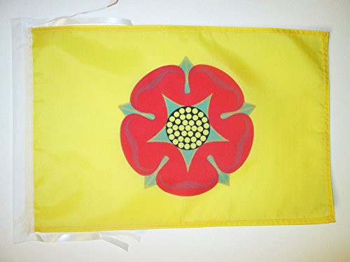 AZ FLAG Lancashire New County Flag 18'' x 12'' Cords - County of Lancashire - England Small Flags 30 x 45cm - Banner 18x12 in