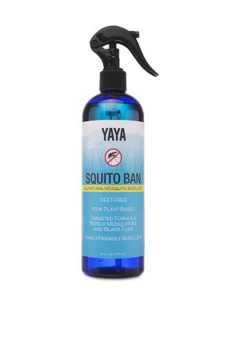 Squito Ban - Yaya Organics Mosquito Repellent, All Natural Bug Spray, Proven Effective, Family Friendly, Deet-Free | 16 ounces
