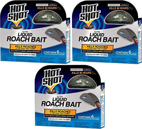 Hot Shot 95789 Mini Ultra Liquid Roach Bait, 3 Packs of 6 Count Hot Shot 95789 Mini Ultra Liquid Roach Bait, 3 Packs of 6 Count