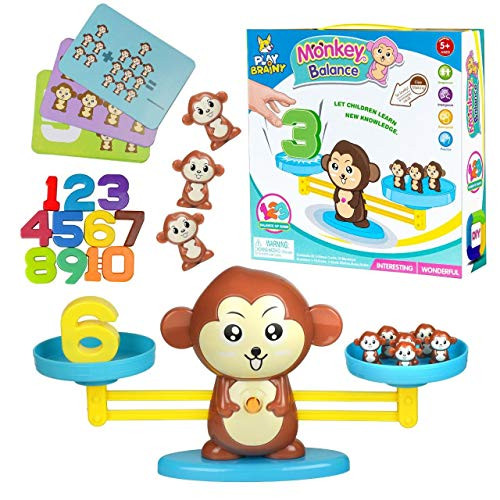 Play Brainy Balancing Monkey Math Game Fun & Educational Monkey Scale Math Toy Cute Numbers Counting Game for Girls & Boys Perfect Learning Game fo Play Brainy Balancing Monkey Math Game Fun & Educational Monkey Scale Math Toy Cute Numbers Counting Game for Girls & Boys Perfect Learning Game fo