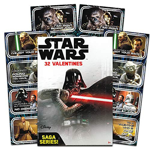 Paper Magic 32CT Showcase Star Wars Kids Classroom Valentine Exchange Cards