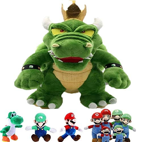 FAIRZOO Super Mario Bowser King Koopa Stuffed Animals, Mario Stuffed Animals, Mario Soft Stuffed Plush Toy Green - 12" FAIRZOO Super Mario Bowser King Koopa Stuffed Animals, Mario Stuffed Animals, Mario Soft Stuffed Plush Toy Green - 12"