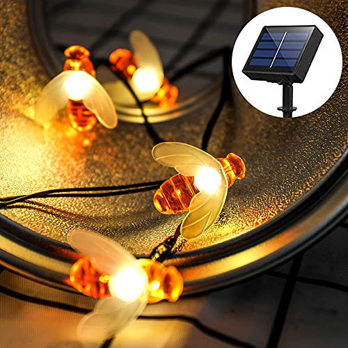 SKYFIRE Solar Powered Honey Bee String Lights?30 LED Solar String Lights Outdoor Honeybee Fairy String Lights for Garden Patio Flower Trees Lawn Lands SKYFIRE Solar Powered Honey Bee String Lights?30 LED Solar String Lights Outdoor Honeybee Fairy String Lights for Garden Patio Flower Trees Lawn Lands