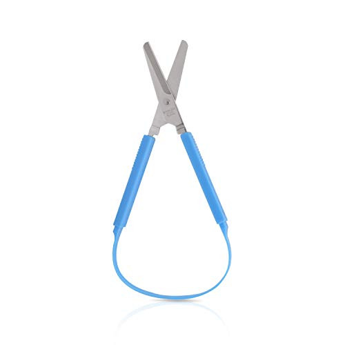 1-Pack Loop Scissors for Kids, Adults and Special Needs - Easy Grip, Easy Open, Adapted Scissors for Special Needs, Recommended by Hundreds of Occupational Therapists [2019 Upgraded Version]