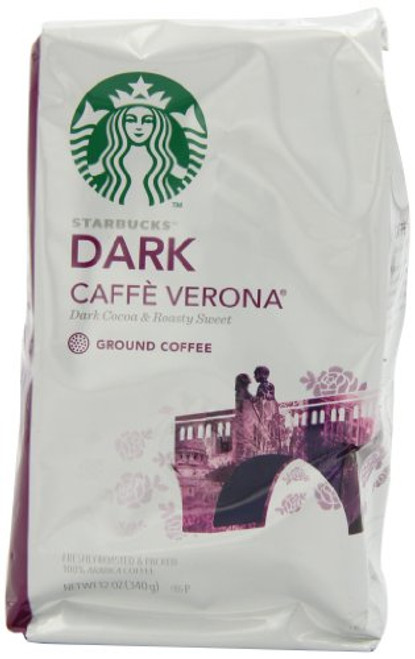 Starbucks Caffe Verona Coffee, Dark, Ground, 12-Ounce Bags (Pack of 3) Starbucks Caffe Verona Coffee, Dark, Ground, 12-Ounce Bags (Pack of 3)
