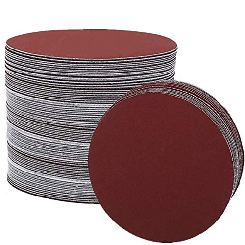 5-Inch NO-Hole Sanding Discs Hook and Loop 1000 1200 1500 2000 3000 Grit Assorted Sandpaper Random Orbital Sander Round Detail Sander Paper (60PCS)