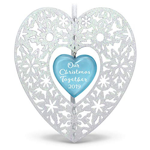 Hallmark Keepsake Ornament 2019 Year Dated Our Christmas Together Heart, Metal Hallmark Keepsake Ornament 2019 Year Dated Our Christmas Together Heart, Metal