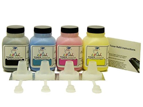 InkOwl Toner Refill Kit for HP CF400A, CF400X, CF401A, CF401X, CF402A, CF402X, CF403A, CF403X (201A/201X) (4-Pack)