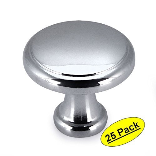 25 Pack - Cosmas 9985CH Polished Chrome Round Cabinet Hardware Knob - 1-1/8" Diameter