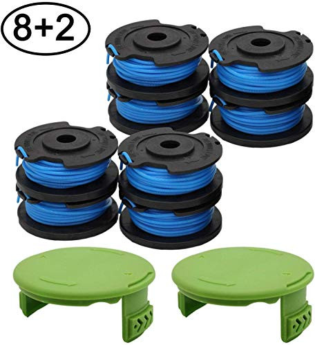 YUEFENG 8 Pack String Trimmer Replacement Spools 29252 Compatible with Greenworks 21332 21342 24V 40V 80V Cordless Trimmer with 16ft 0.065 Single Line