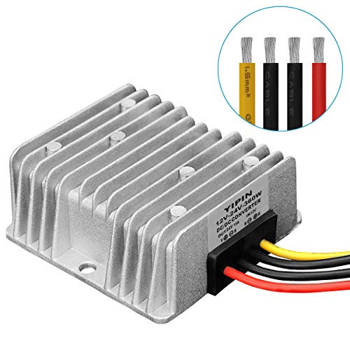 DC Voltage Regulator Buck Converter DC 12V 24V Step Down to 5V 20A 100W Reducer Power Converter Waterproof Module Transformer for Golf Cart Club Car