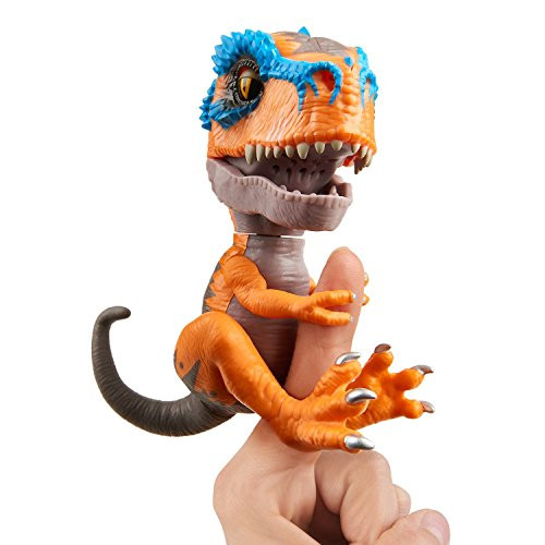 Untamed T-Rex by Fingerlings  Scratch (Orange) - Interactive Collectible Dinosaur - By WowWee