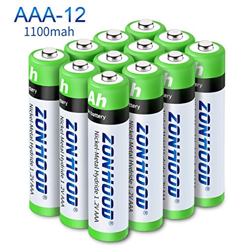 Rechargeable AAA Batteries,AAA Batteries 1100mAh High-Capacity Batteries Rechargeable Batteries 1.2V Ni-MH Low Self Discharge Lasting Power Recharge B