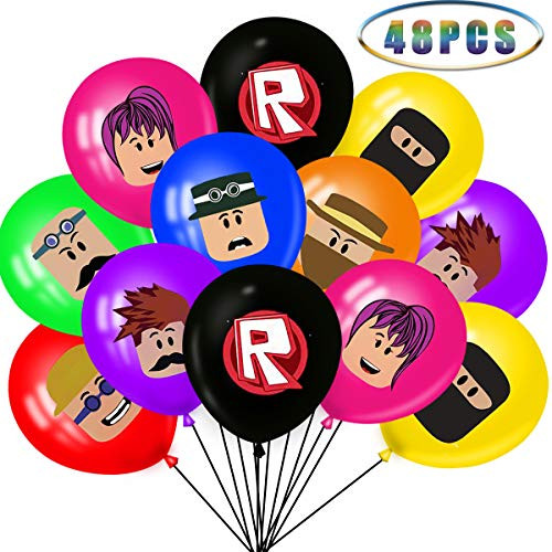 48 pcs Robot Blocks Party Supplies - 12 Inch Latex Balloons 8 color For Ro-Blox Theme Kids Baby Shower Birthday Party Decorations 48 pcs Robot Blocks Party Supplies - 12 Inch Latex Balloons 8 color For Ro-Blox Theme Kids Baby Shower Birthday Party Decorations