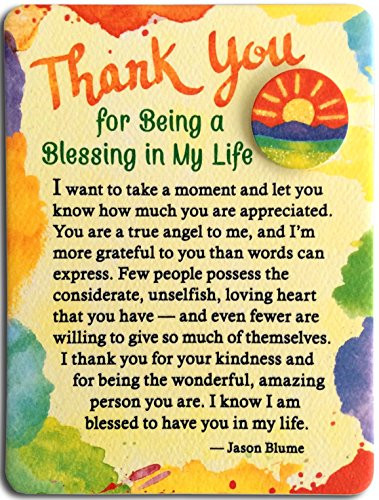 Miniature Easel Print with Magnet: Thank You for Being a Blessing in My Life, 3.6" x 4.9"