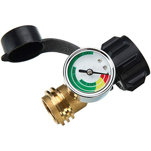 LONGADS Upgraded Propane Tank Gauge Leak Detector Gas Pressure Meter Level Indicator Universal for BBQ Gas Grill, Cylinder, RV Camper, Heater and More