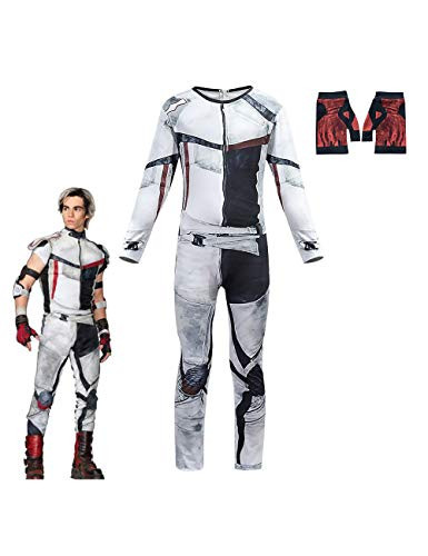 VARWANEO Jay Carlos Descendants 3 Costumes for Boys Jumpsuit Bodysuit Halloween Christmas Cosplay Costume Outfits (Color-1, 10-12 Years)