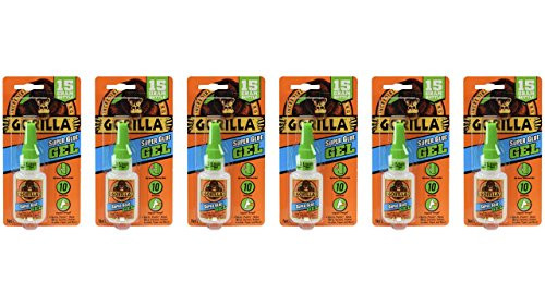 Gorilla Super Glue Gel, 15 Gram, Clear, (Pack of 6) Gorilla Super Glue Gel, 15 Gram, Clear, (Pack of 6)