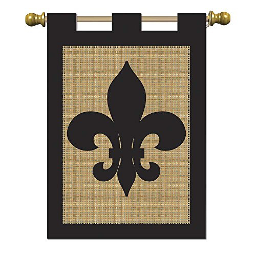 Magnolia 01813 Burlap Fleur De Lis Garden Flag, 13" x 18"