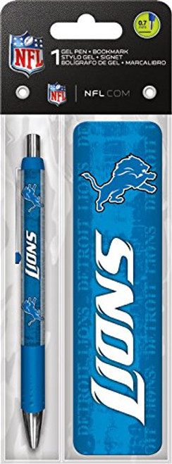 Inkworks Trends International Detroit Lions Gel Pen + Bookmark Pack
