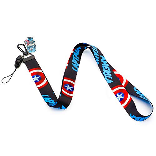 Captain America Lanyard Keychain ID Card Badge Holder ?Style 1)