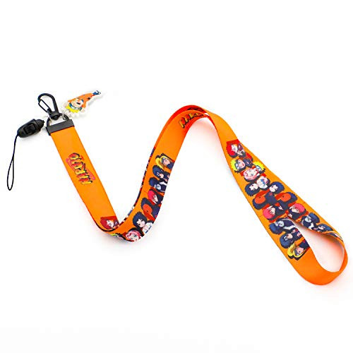 Naruto Akatsuki Lanyard Keychain ID Card Badge Holder (Naruto Uzumaki)