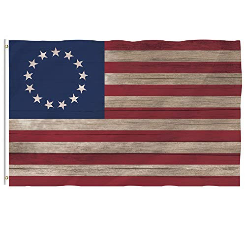 Bonsai Tree Betsy Ross Flag 3x5 Ft - Vivid Color and Double Stitched - Large Double Sided Polyester Vintage United States Flags with Brass Grommets fo Bonsai Tree Betsy Ross Flag 3x5 Ft - Vivid Color and Double Stitched - Large Double Sided Polyester Vintage United States Flags with Brass Grommets fo
