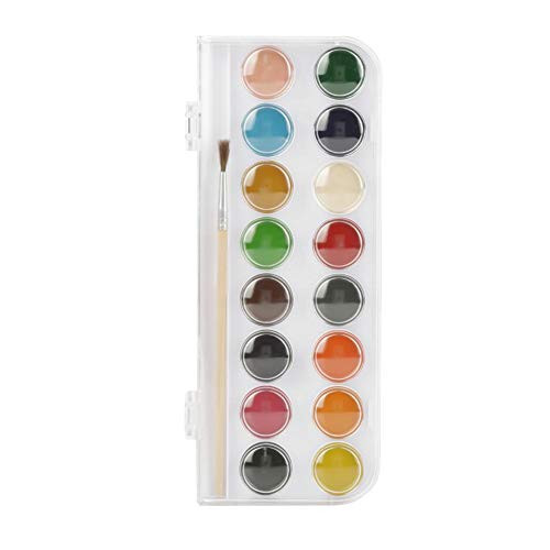 Mokeelo Watercolor Paint,12/16/28/36 Colors Solid Watercolor Pigment Set with Water Brush Pen for Both Beginner and Professional Artist(16 Colors)