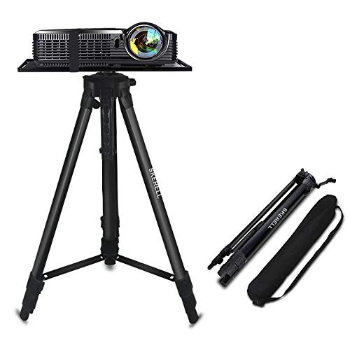 Projector Stand, Adjustable Laptop Stand, Multi-Function Stand,Aluminum Tripod Stand,Computer Stand with Plate and Carry Bag, Adjustable Height 17-46i