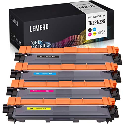 LEMERO Compatible Toner Cartridge Replacement for Brother TN221 TN225 - for Brother HL-3170CDW HL-3140CW HL-3180CDW MFC-9130CW MFC-9340CDW MFC-9330CDW