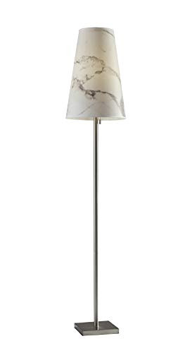 Adesso 1550-22 Ava Floor Lamp, Brushed Steel