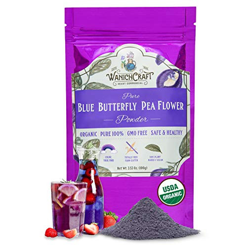 Organic Thailand Pure Dried Blue Butterfly Pea Flowers Powder Blue Matcha Natural Food Coloring | GMO Free | Gluten Free | Vegan | No Artificial Dyes Organic Thailand Pure Dried Blue Butterfly Pea Flowers Powder Blue Matcha Natural Food Coloring | GMO Free | Gluten Free | Vegan | No Artificial Dyes