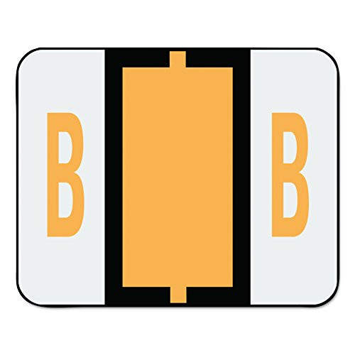 Smead BCCR Bar-Style Color-Coded Alphabetic Label, B, Label Roll, Light Orange, 500 labels per Roll, (67072)