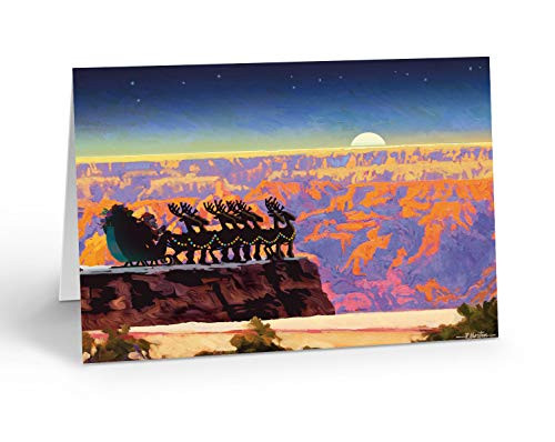 Grand Canyon Overlook Christmas Card - 18 Western Cards & 19 Envelopes - Arizona Southwest Cards (Standard) Grand Canyon Overlook Christmas Card - 18 Western Cards & 19 Envelopes - Arizona Southwest Cards (Standard)