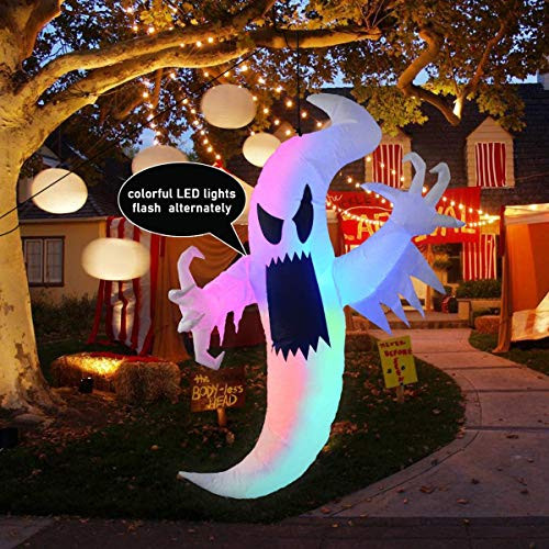 GOOSH 5FT Inflatable Halloween Hunting Ghost Blow Up Yard Decor Indoor/Outdoor Decorations