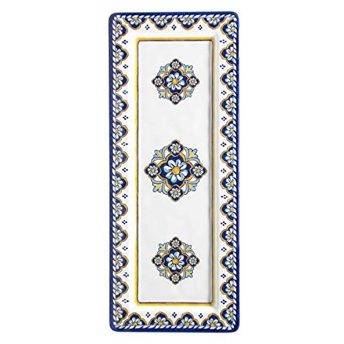 Le Cadeaux 201SOR Sorrento Melamine Rectangular Serving Tray, 18 Inch x 7 Inch