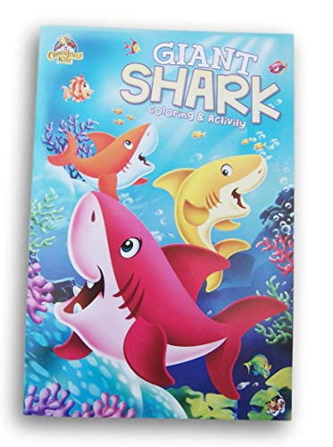 Giant Shark Coloring and Activity Book - 10.5 x 16 Inches