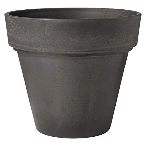 Arcadia Garden Products PSW OT41DC Traditional Pot, 16 by 13.5-Inch, Dark Charcoal