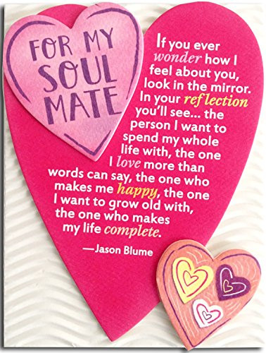 Miniature Easel Print with Magnet: For My Soul Mate, 3.6" x 4.9"
