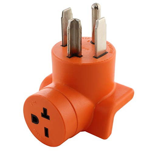 AC WORKS 30 Amp 4-Prong Dryer Wall Outlet Adapter (To 6-20 20A 250V HVAC)