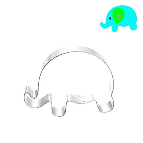 Efivs Arts Creative Lovely Elephant Cookie and Fondant Cutter Stainless Steel Biscuit Mousse cake Molds, Medium 4"