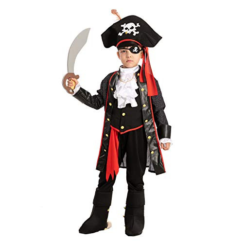 Spooktacular Creations Child Boy Captain Pirate Costume (Large(10-12 yr)) Black