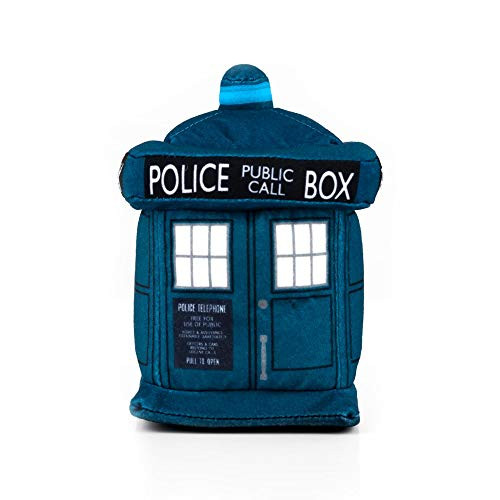 Doctor Who 4.5" Plush TARDIS & 13th Doctor Enamel Collector Pin - Cute Stuffed Toy & Limited Edition Durable Metal Badge With Colorful Inlay - Great M