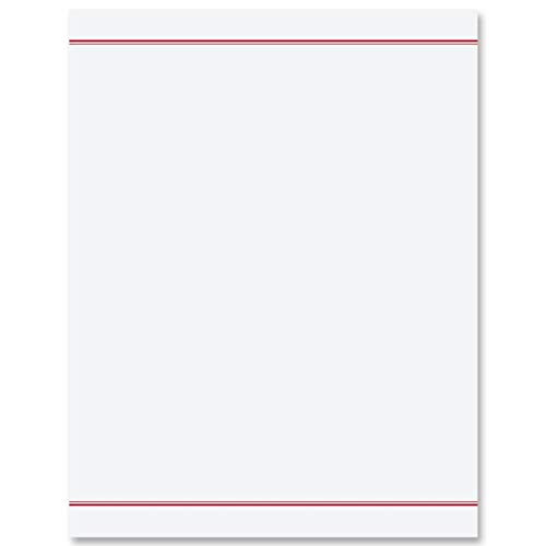 PaperDirect Red Bordered Letterhead, 8.5 x 11, 100 Pack