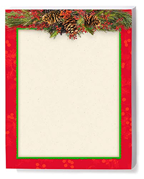 PaperDirect Holiday Stationery, Christmas Swag, 8.5 x 11, 25 Count