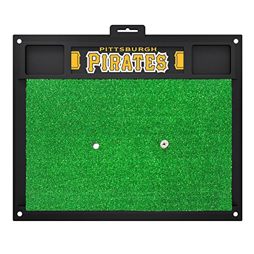 FANMATS 19423 Pittsburgh Pirates Golf Hitting Mat, Team Color, 20" x 17"