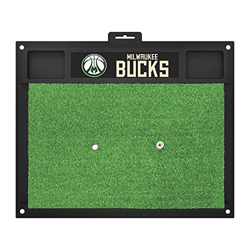 FANMATS 19726 Milwaukee Bucks Golf Hitting Mat, Team Color, 20" x 17"