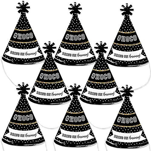 Big Dot of Happiness Hoco Dance - Mini Cone Homecoming Hats - Small Little Party Hats - Set of 8 Big Dot of Happiness Hoco Dance - Mini Cone Homecoming Hats - Small Little Party Hats - Set of 8